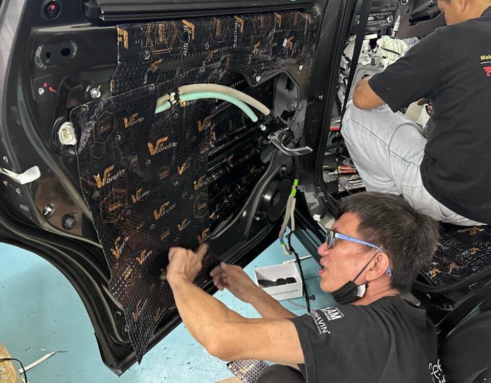 Soundproofing and Speaker Upgrade on Mazda