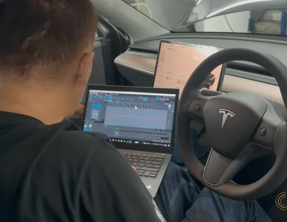 Tesla audio calibration and speaker upgrade tuning